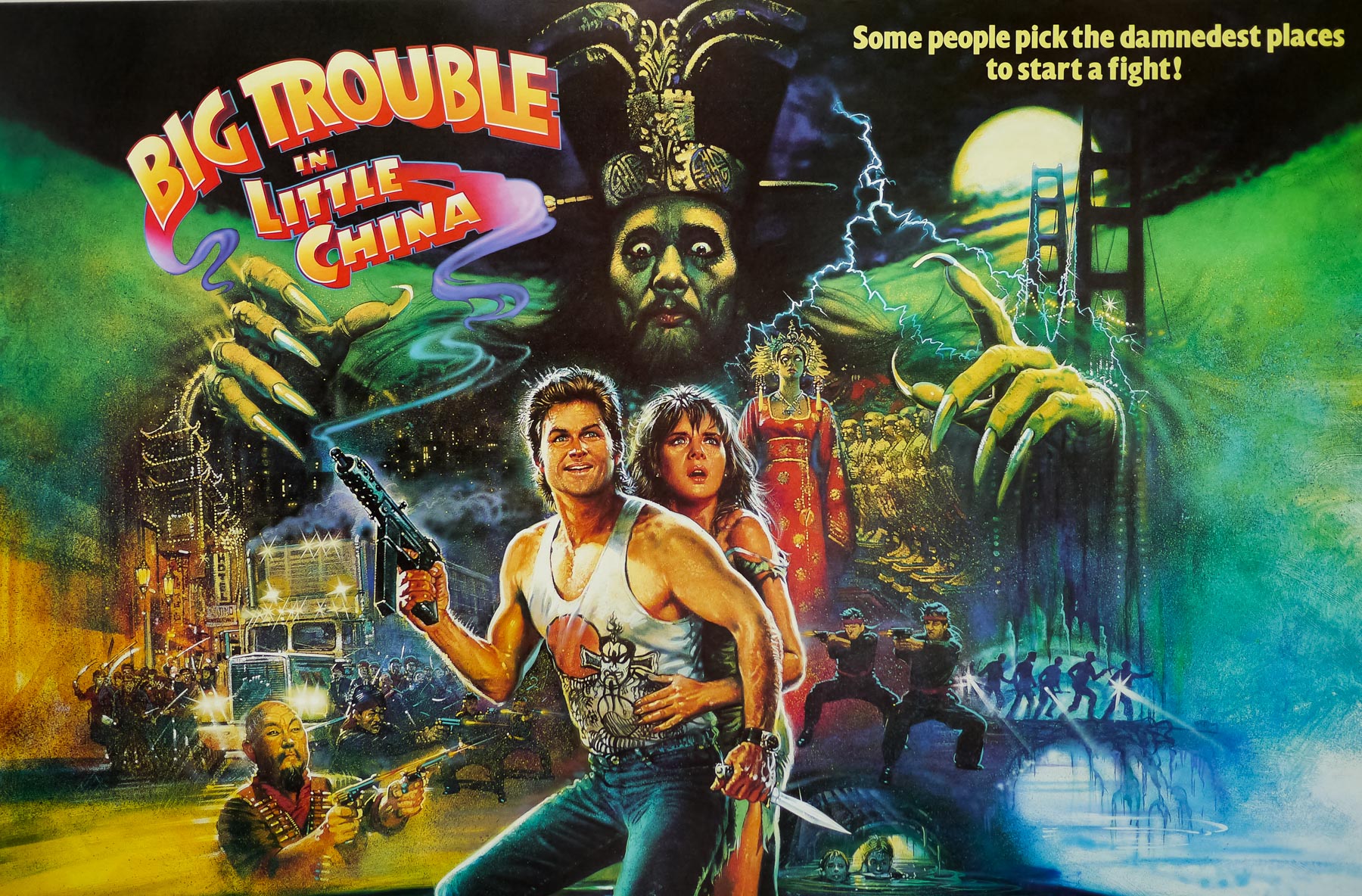 BIG TROUBLE IN LITTLE CHINA repro UK CINEMA QUAD POSTER 30"X40" A1 A2 A3 SIZE 