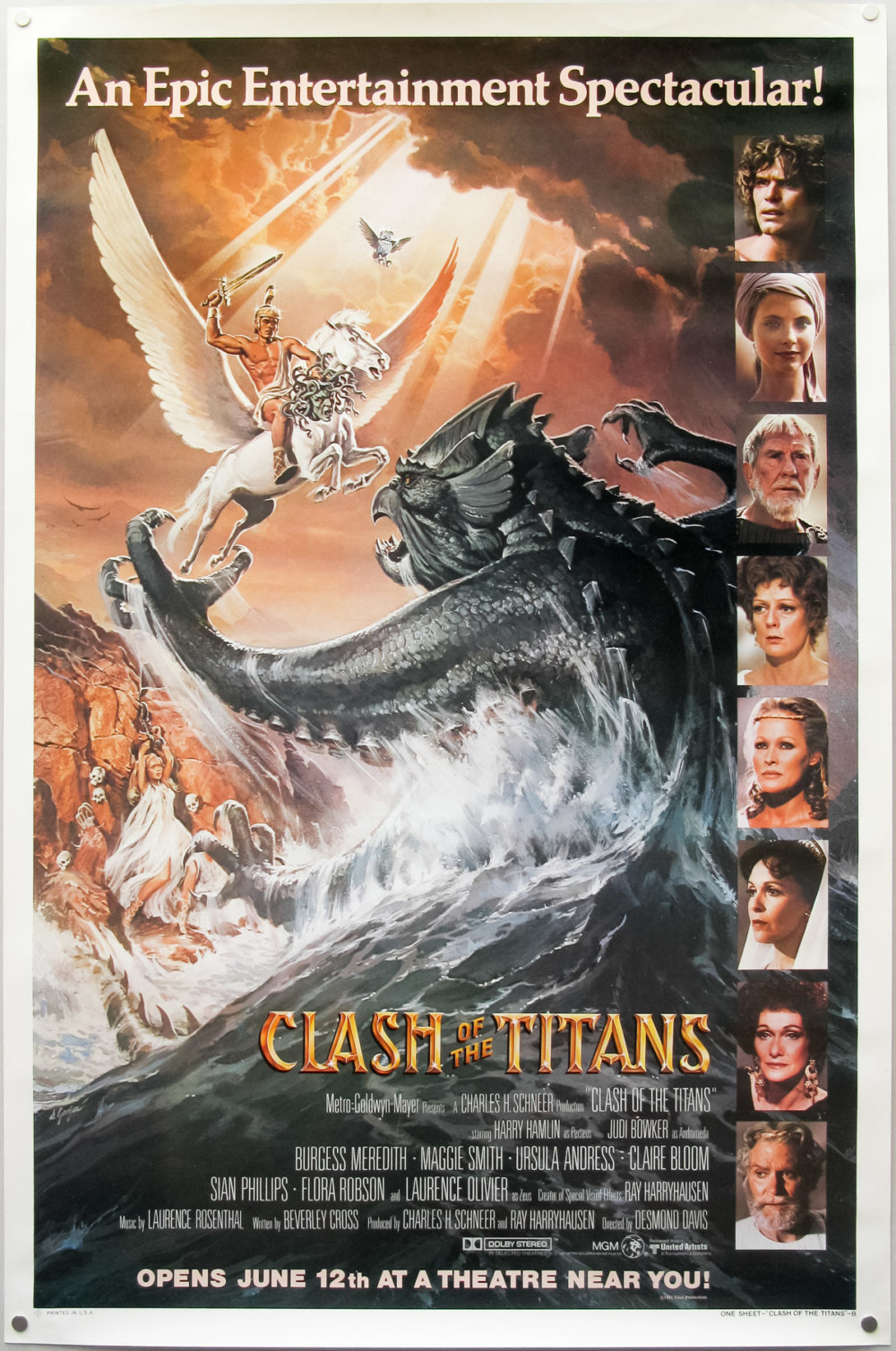 CLASH OF THE TITANS Movie Poster (55x70 in. - 1981 - Italia