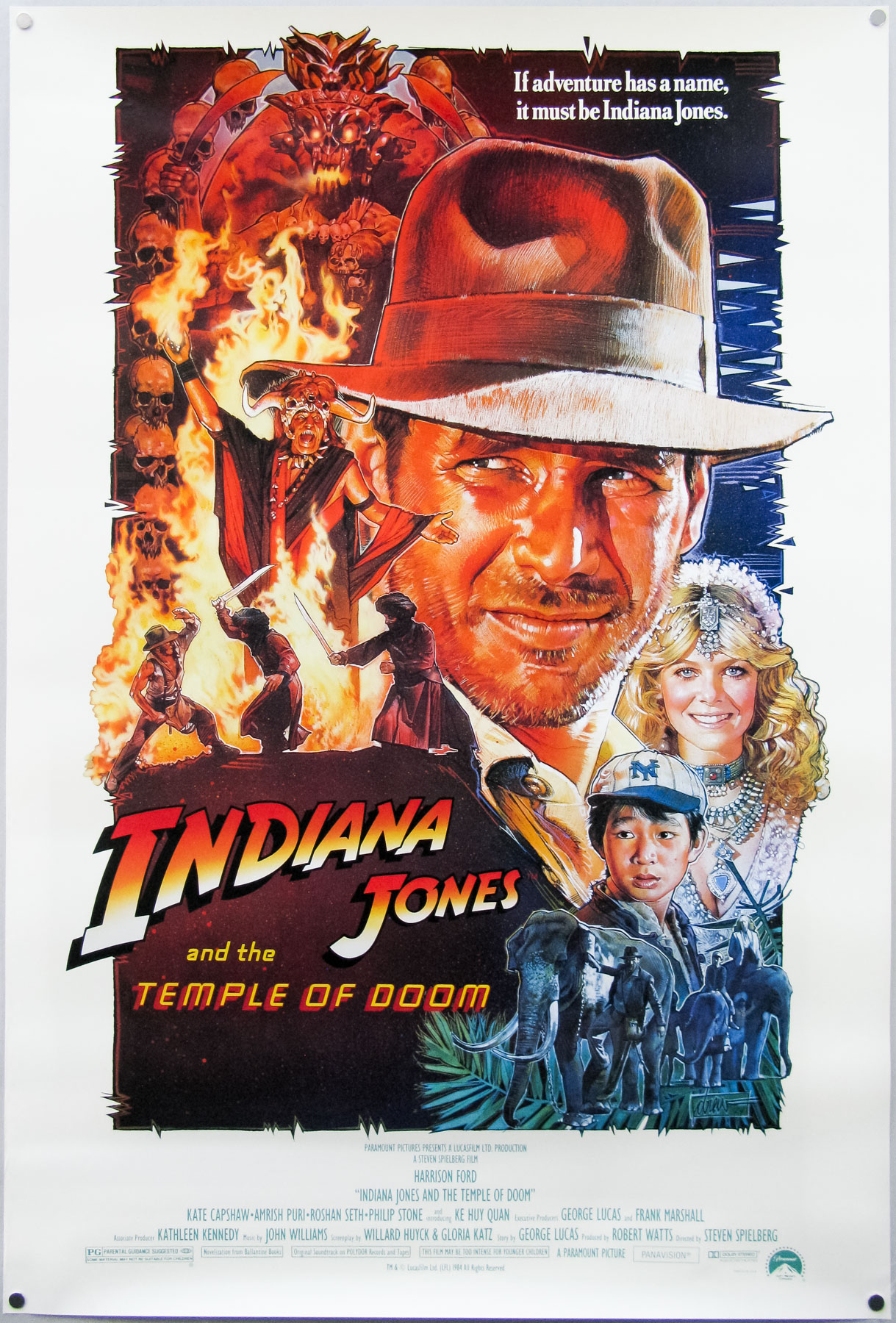 Indiana Jones and the Temple of Doom Movie Poster 1984 1 Sheet