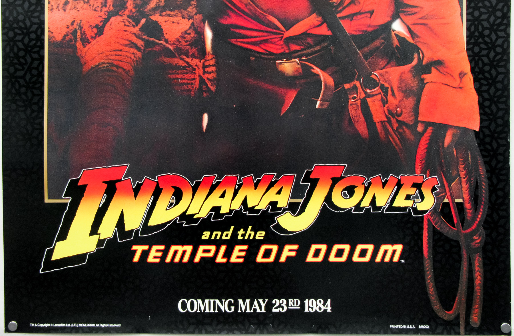 Indiana Jones and the Temple of Doom Movie Poster 1984 1 Sheet