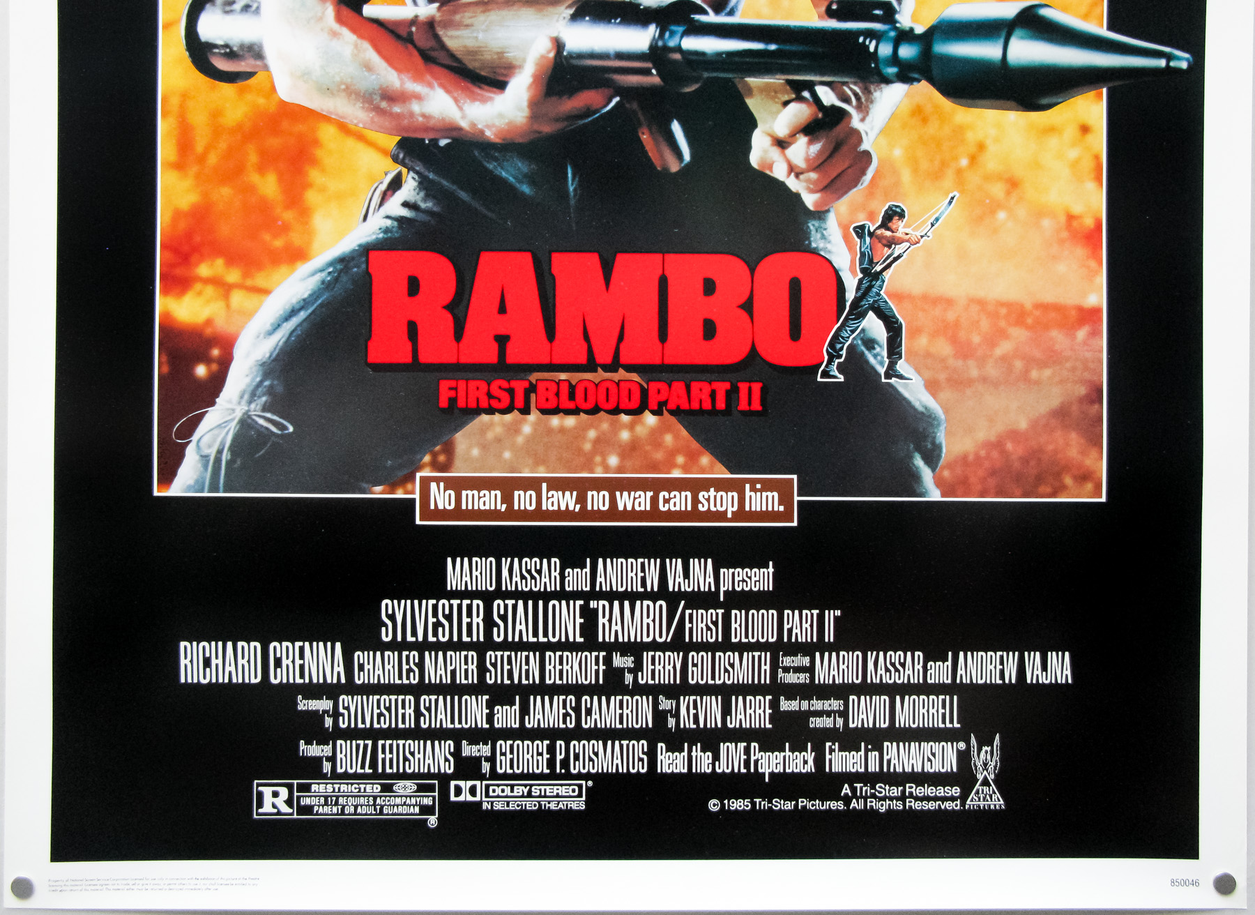 RAMBO: FIRST BLOOD PART II (1985) 1736 Movie Poster (47x63) Original French  Grande Sylvester Stallone Richard Crenna Charles Napier Steven Berkoff