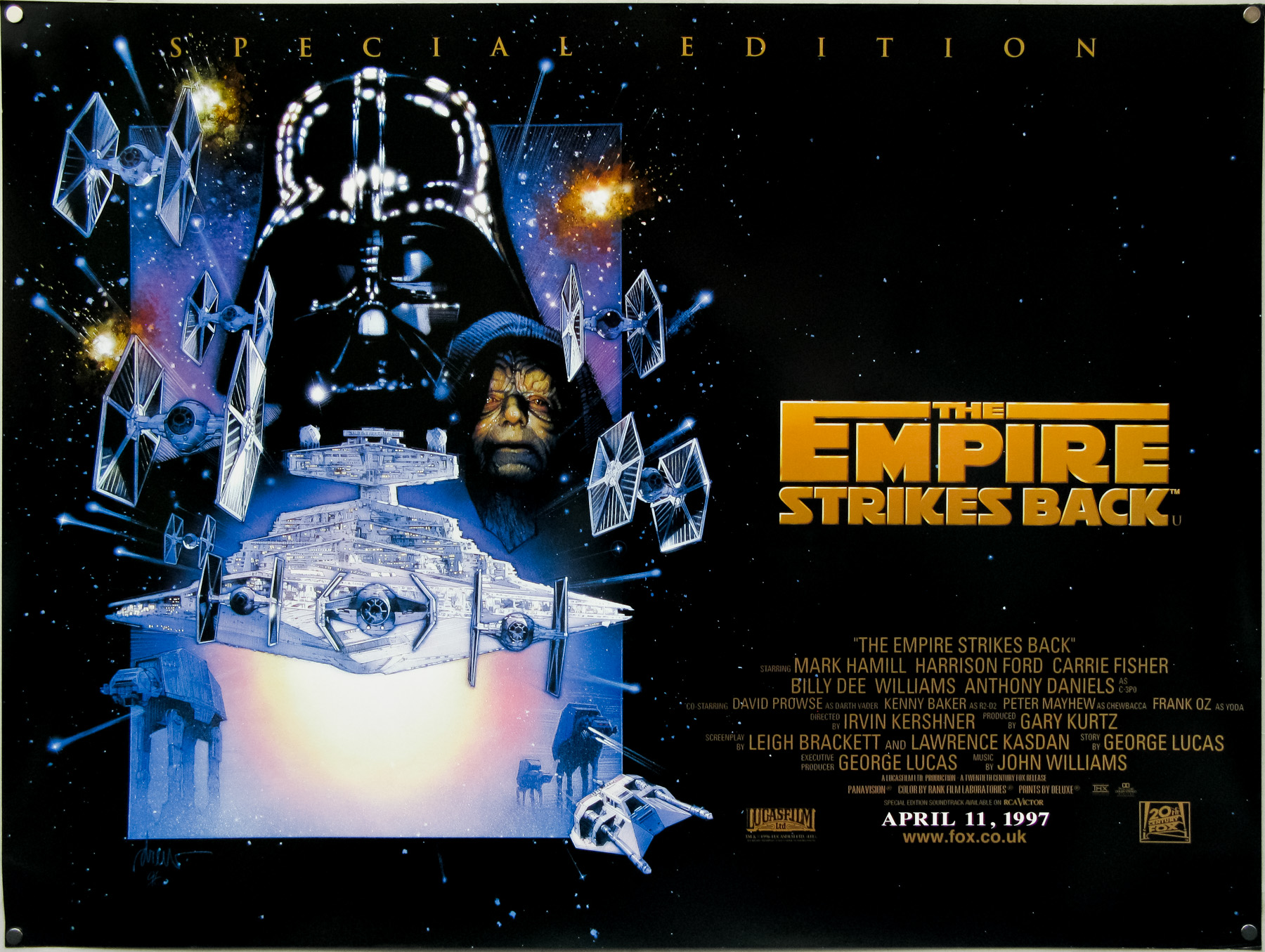 The Empire Strikes Back / quad / 1997 re-release / UK