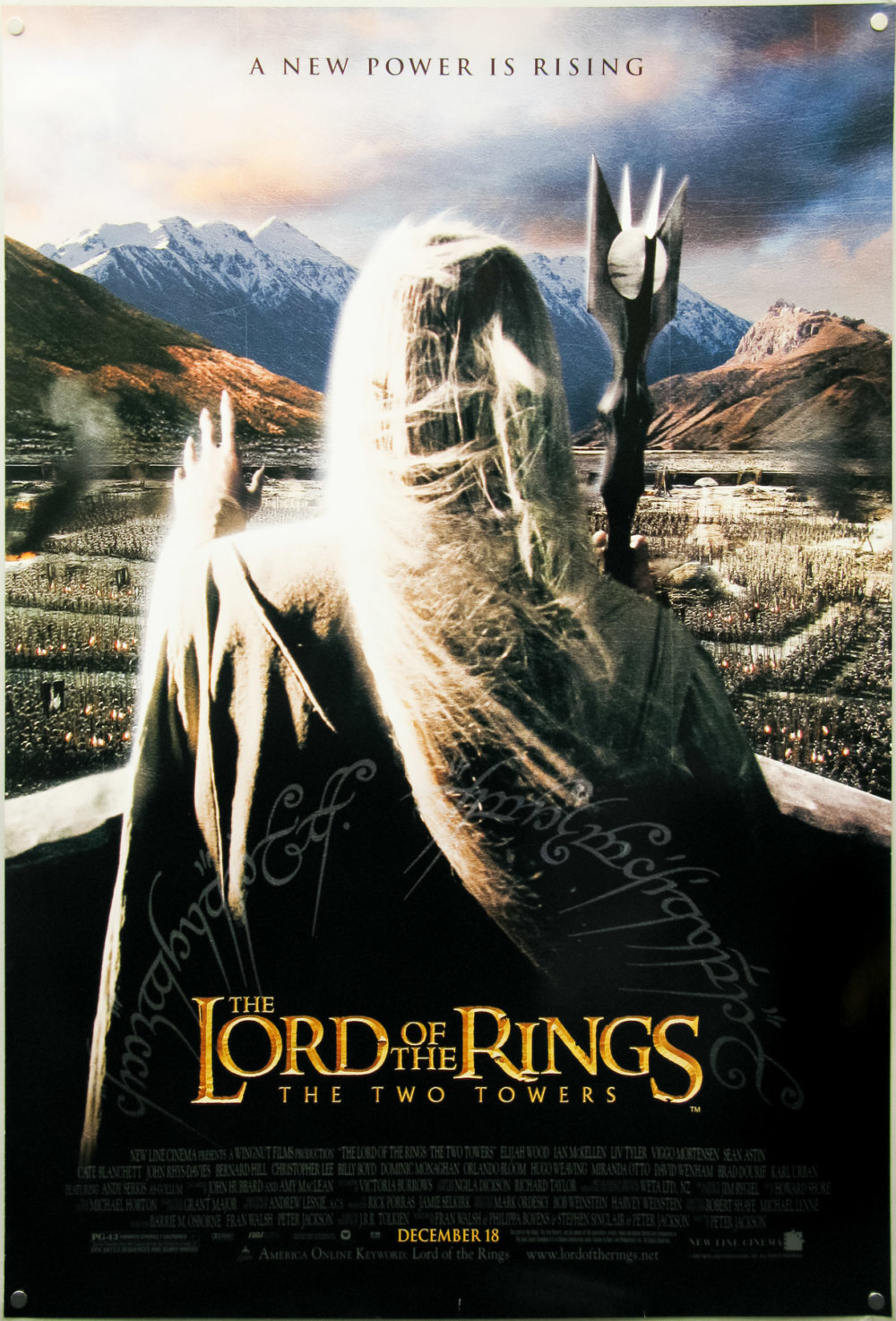 The Lord Of The Rings The Two Towers / one sheet / advance / Saruman style / USA