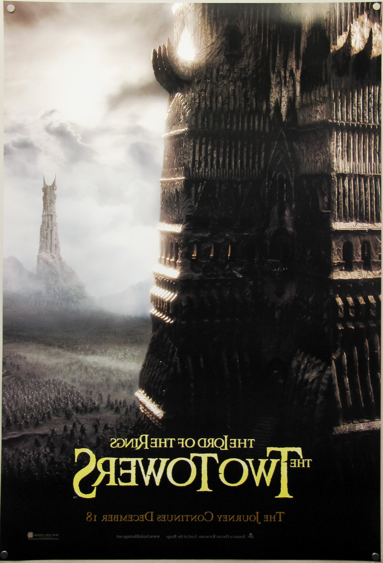 The Lord of the Rings: The Two Towers Movie Poster 2002 1 Sheet