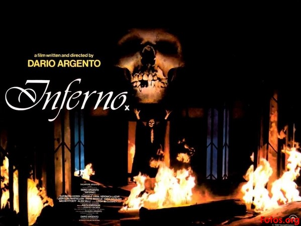 Quad art for Fox's "blink-and-you'll-miss-it" UK cinema release for Argento's Inferno (1980); the Italian key art, by Enzo Sciotti, is pictured left.